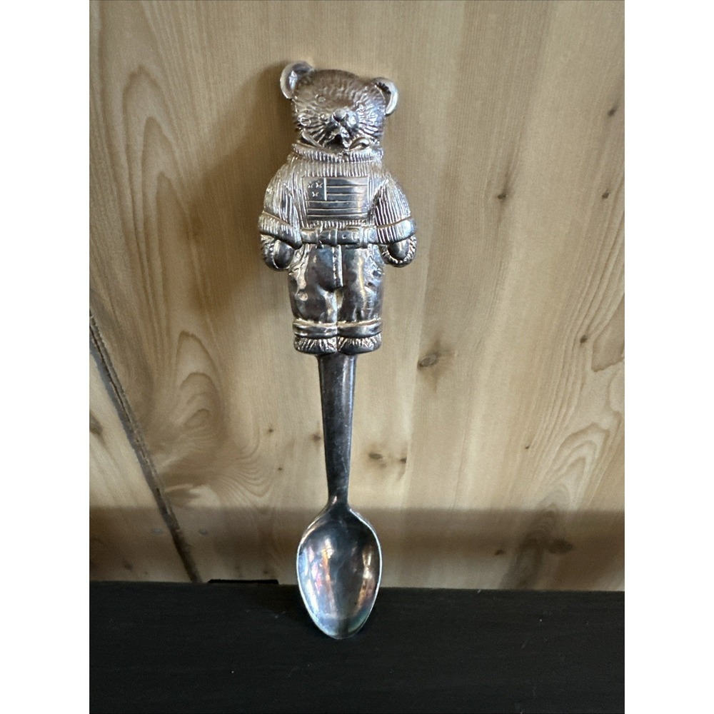 Vintage Ralph Lauren Polo Bear Child's Spoon Silver Plated